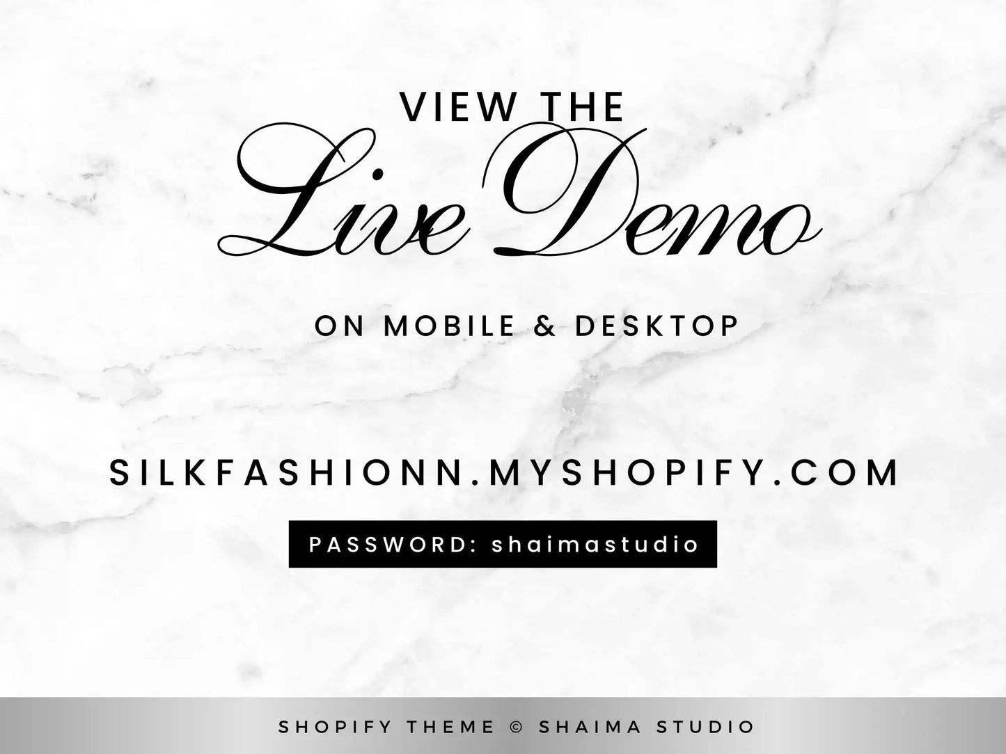 Luxury silver white view the live demo