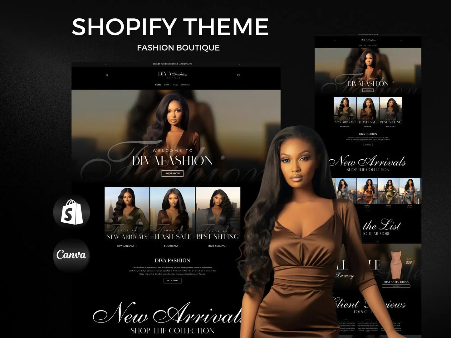 Minimal black shopify theme fashion boutique