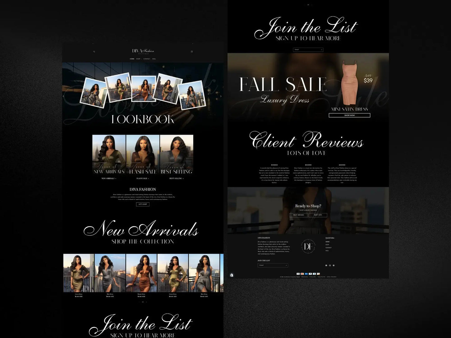 Minimal black designs