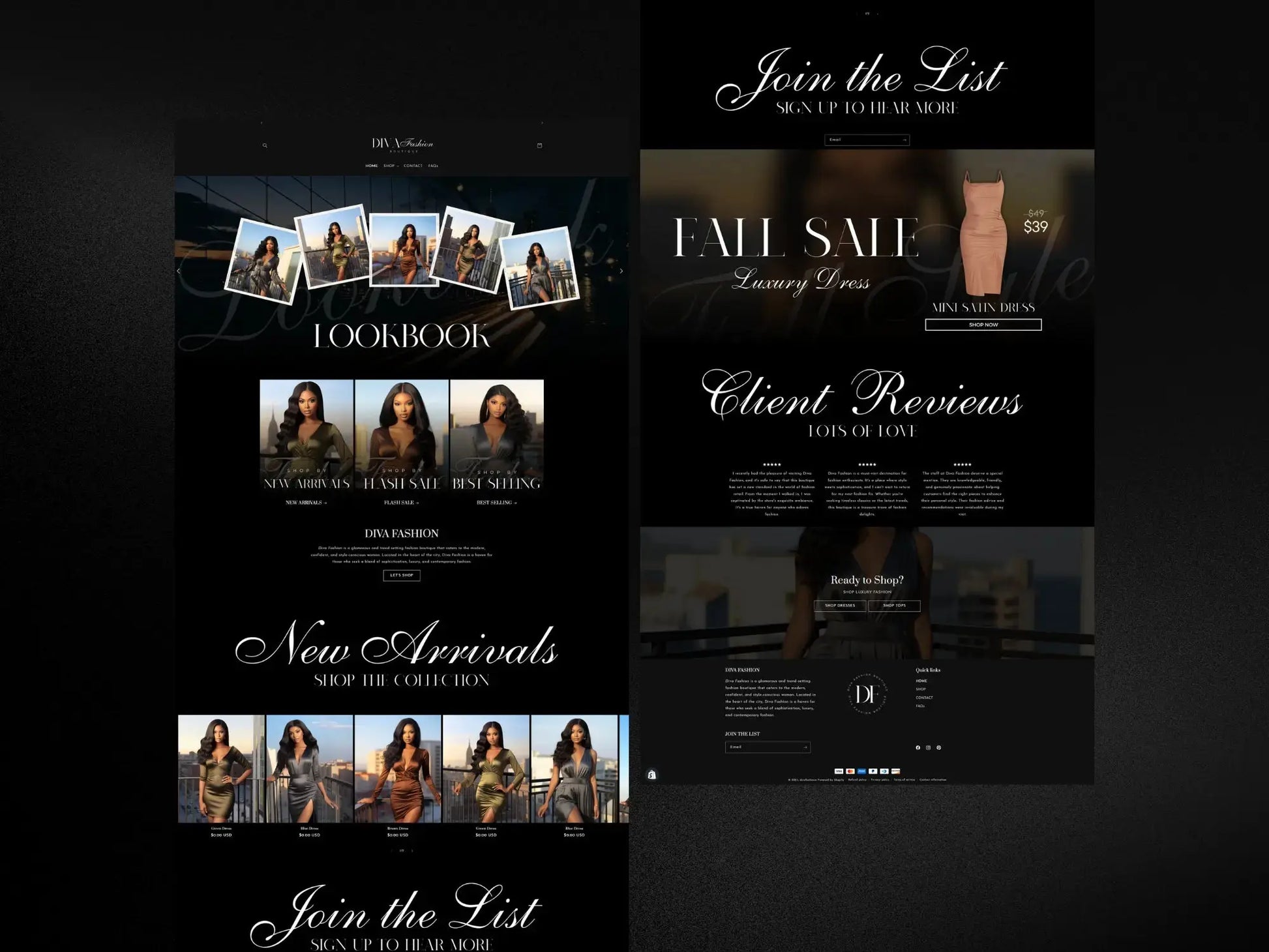 Minimal black designs