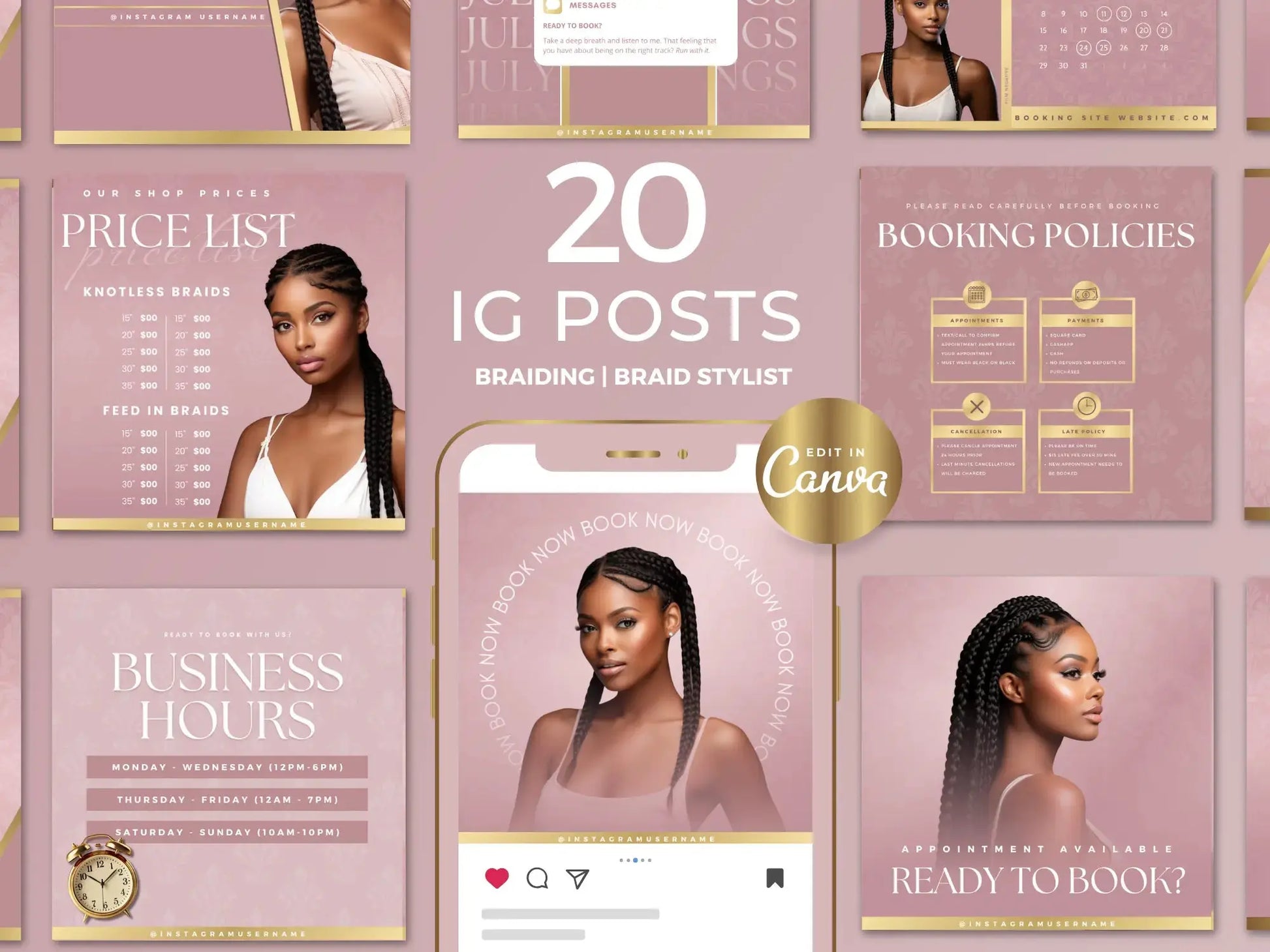 Rose Gold Braiding Instagram Kit 