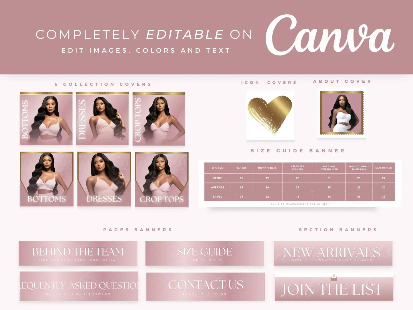 Rose Gold editable on canva 2