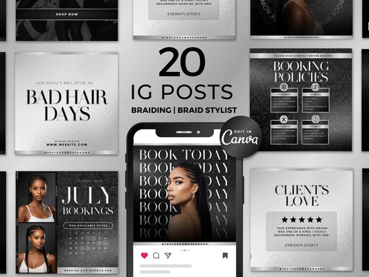 Silver Black Braiding Instagram Kit 