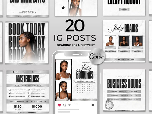 Silver White Braiding Instagram Kit 