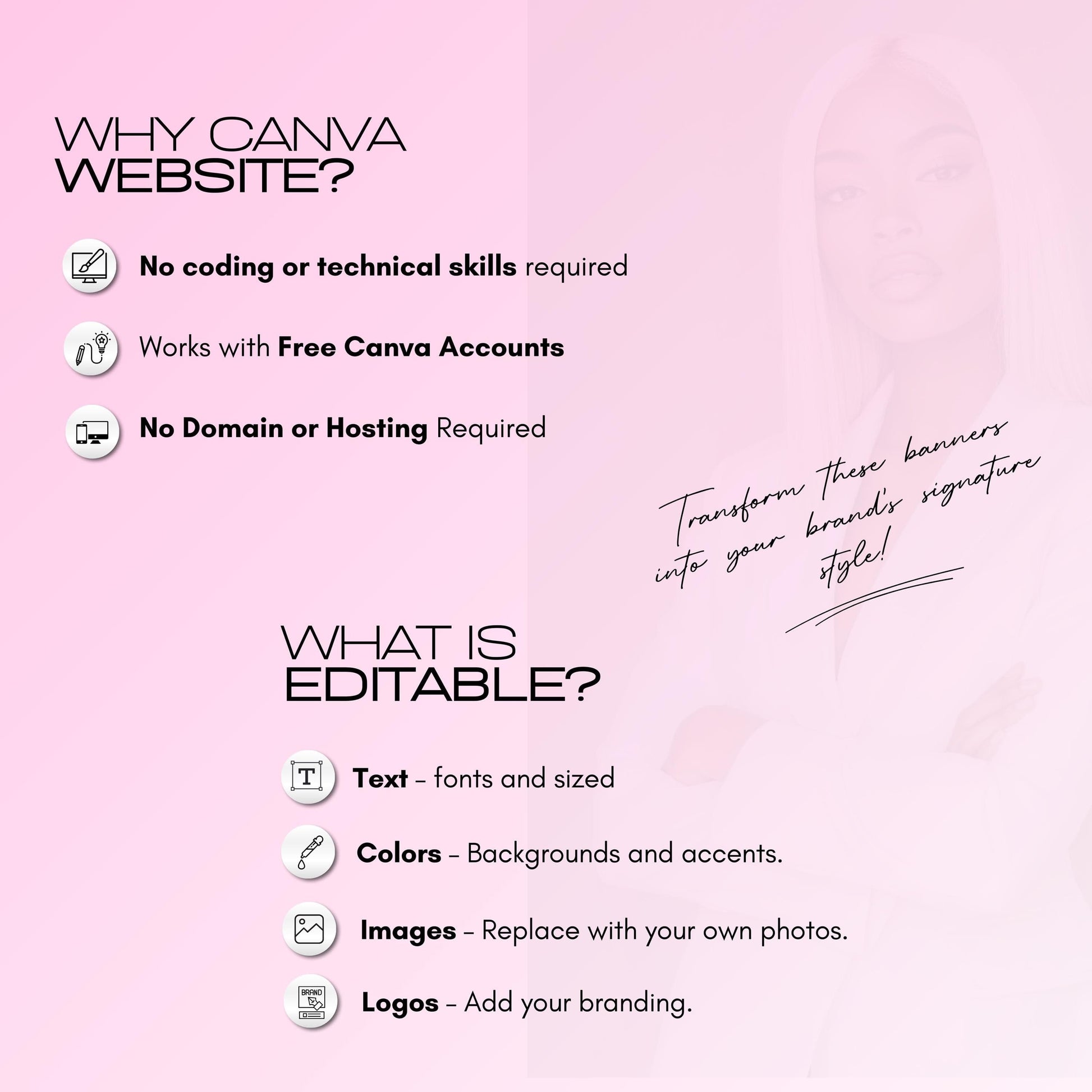 MUA Canva Website Template, Makeup Artist Website Design, Modern Beauty Business Editable Templates (Digital Download)